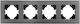 Switch Frame Quadruple Horizontal Gray S204gr