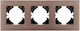 Triple Horizontal Gold Switch Frame S203g