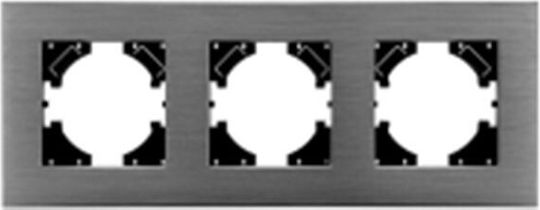Triple Horizontal Gray Switch Frame S203gr