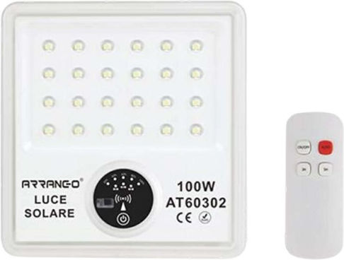Waterproof Solar LED Floodlight 100W with Remote Control IP65