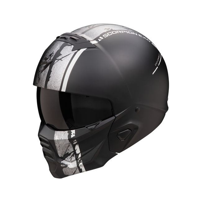 Scorpion Exo-combat Ii Lord matt Black/Silver Motorcycle Helmet