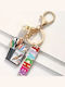 Wooden Teacher Pencil Holder Keychain