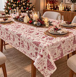 Linea Home Christmas Tablecloth Red L180xW150cm.