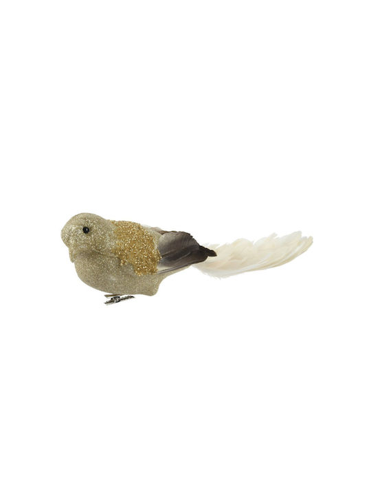 Dekorativ Hängendes Ornament Vogel Gold 7x36cm