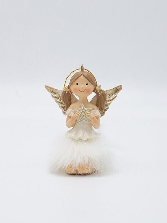 Estheti Cherub Sitting Star White 7x5x8cm 6 Pieces