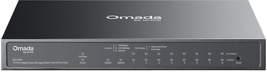 TP-LINK Omada ES210GP Combo v1 Verwaltet L2 PoE+ Switch mit 9 Ports Gigabit (1Gbps) Ethernet und 1 SFP Port