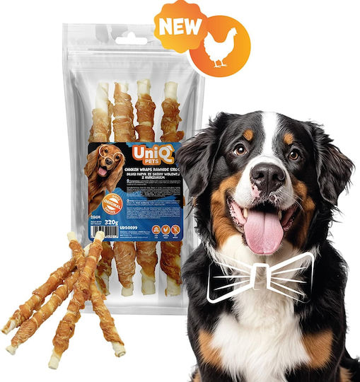 Uniq Treat Dog Stick Treats Medium Breeds with Chicken 28cm 320gr