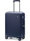 Puccini Monte Carlo Cabin Hard Suitcase Navy Blue with 4 Wheels Height 53.5cm