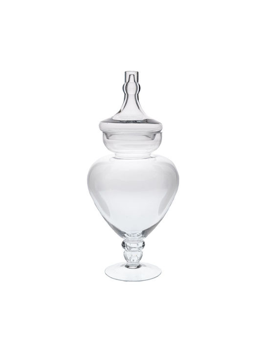 Iliadis General Use Glass Jar with Lid Transparent 22x22x55cm 1 Pieces