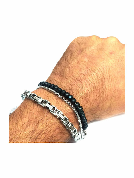 Amalfi Accessories Men's Bracelet Set made of Steel