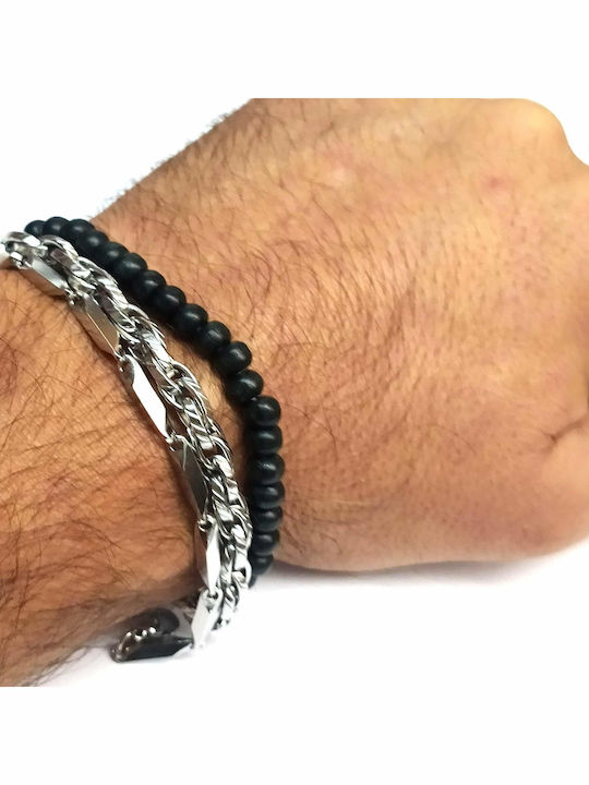 Amalfi Accessories Men's Bracelet Set made of Steel