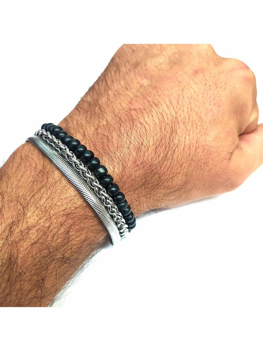 Amalfi Accessories Set Men's Steel Bracelets