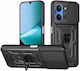 Slide Cover Back Cover Metallic Black (Poco C85)