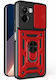 Slide Cover Back Cover Metallic Red (Poco M7)