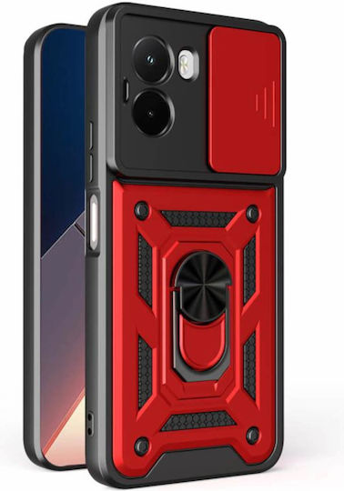 Slide Cover Back Cover Metallic Red (Poco M7)