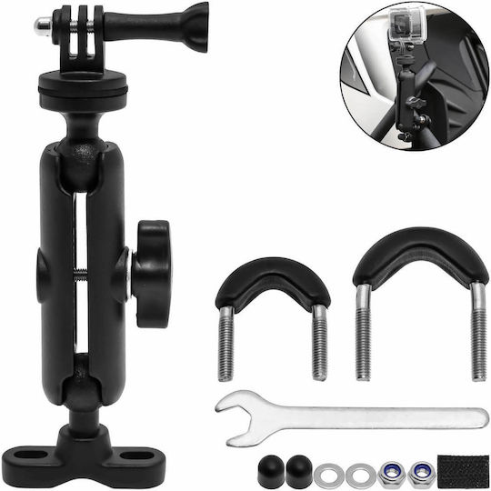 Action Camera Support Base GoPro Motorcycle Handlebar 360° 17.5cm Mdl3519 Motowolf