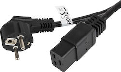 Lanberg IEC C19 / IEC C20 / Schuko - IEC C19 / IEC C20 / Schuko / IEC 320 Cable 1.8m Black (CA-C19C-10CC-0018-BK)