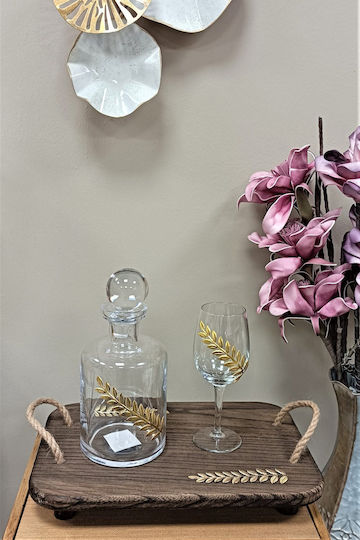 Best Man Set Wooden / Metallic Gold 3pcs