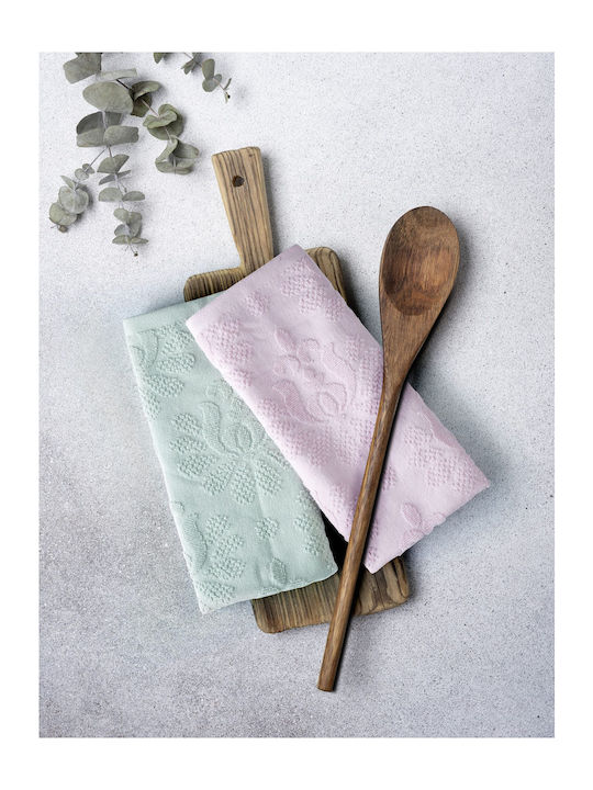 Nima Verve Kitchen Towel Made of 100% Cotton in Purple Colour 60x40cm 2 Pieces