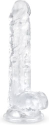Easytoys Ρεαλιστικό Dildo με Όρχεις και Βεντούζα Διάφανο