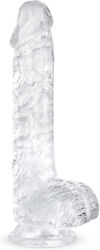 Easytoys Ρεαλιστικό Dildo με Όρχεις και Βεντούζα Διάφανο