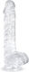Easytoys Dildo realist cu Testicule și Ventuză Transparent