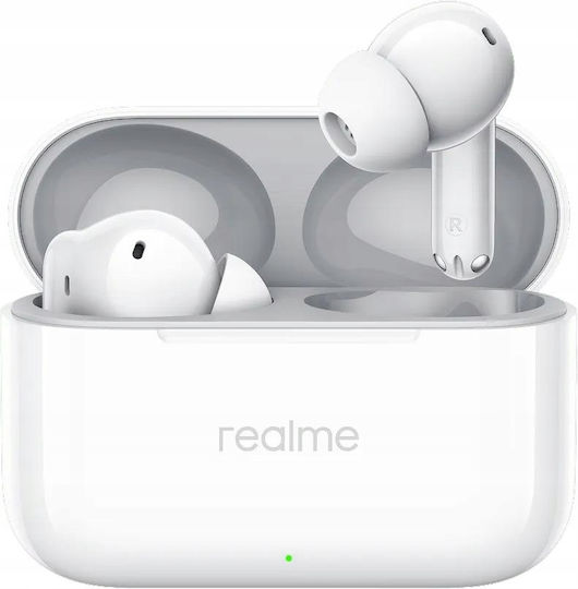 Realme T200 In-ear Bluetooth Handsfree Earphones with Sweat Resistance and Charging Case Snowy White