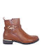 Leder Stiefeletten Damen Tabac Braun