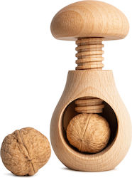 Creative Home Cascanuci Din Lemn Formă De Ciupercă 10 X 7 Cm Pălărie Culoare Naturală Mecanism Cu Șurub Din Lemn De Fag Natural Rezistent Practic