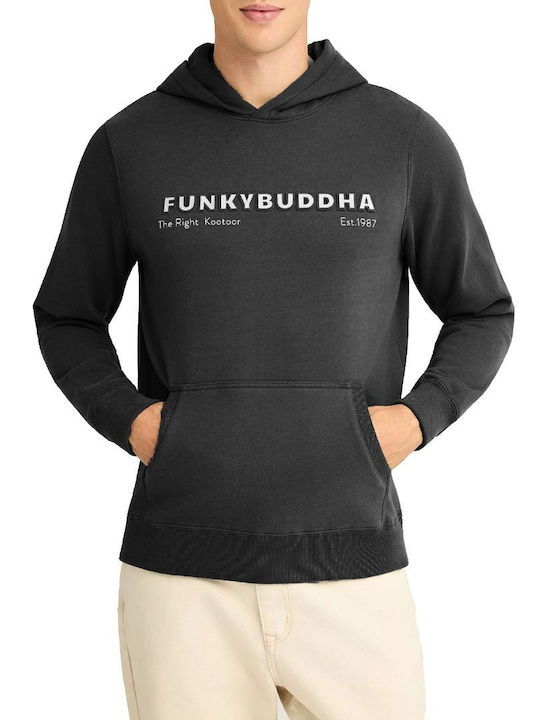 Funky Buddha Φούτερ με Κουκούλα Black