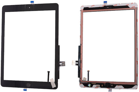 iPad 9.7 2018 A1893/A1954 Touch Screen Lens Home Button Flex Black Ref