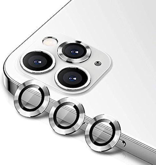 Full Glue Camera Glass Protector Metal Frame Apple iPhone 11 Pro/11 Pro Max/12 Pro Silver