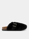 Winter Women's Slippers with Fur Black