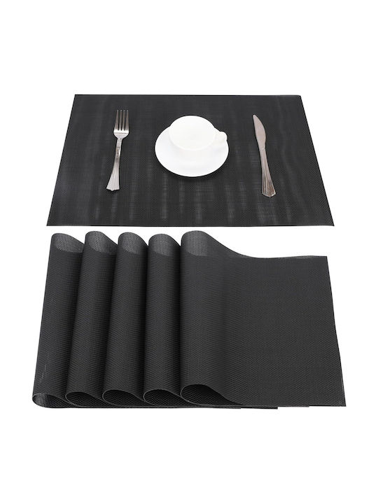 Belle Vous Σουπλά Πλαστικό Μαύρο 44.5x30cm 6τμχ Belle Vous Σουπλά Πλαστικό Μαύρο 44.5x30cm 6τμχ