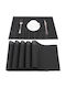 Belle Vous Placemats Plastic Negru 44.5x30cm 6buc