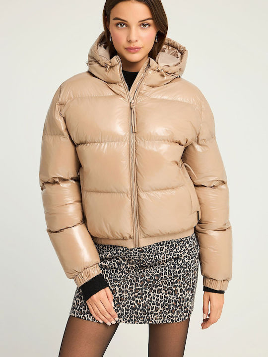 Jachetă de femei Puffer Maro