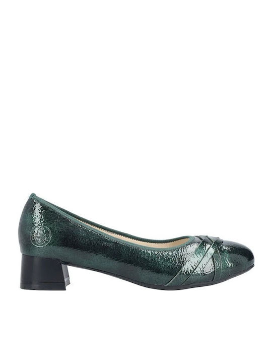 Pumps mit flachem Absatz Grün