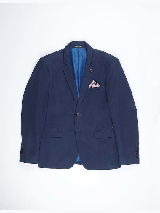 Men's Suit Jacket Slim Fit Blue