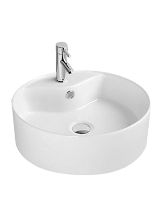 Countertop Sink Porcelain 46x46x15.5cm White