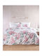 Rythmos Duvet Cover Set Cotton Single with Pillowcase 160x250 Eve Pink