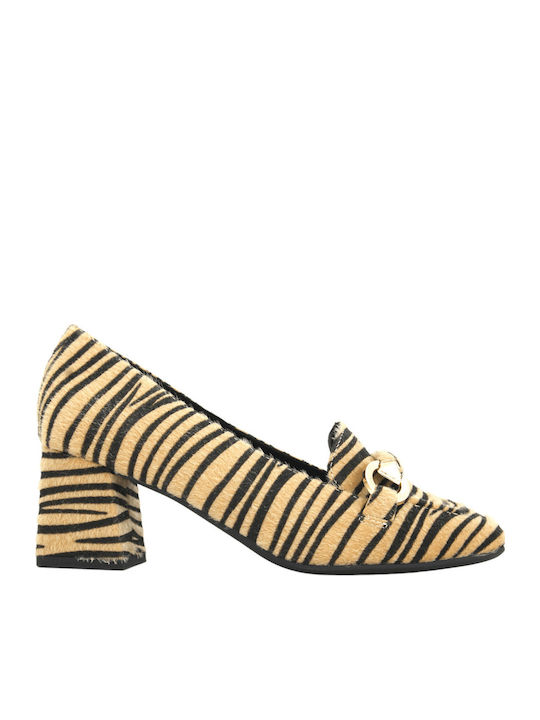 Pumps Mit Mittelhohem Braun