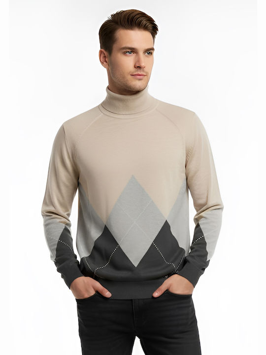 Langarmbluse Beige
