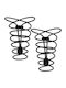 Elastic Shoelaces Clip Black 2pcs 100cm