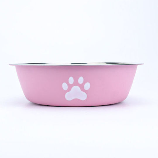 Denik Pets Bol De Mâncare Din Oțel Inoxidabil Pentru Câine Și Pisică 11cm În Culoare Roz