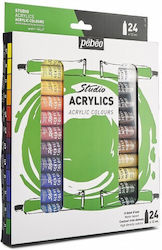 Σετ 24 Ακρυλικων Pebeo Studio Acrylics 12ml