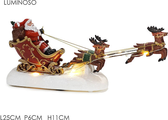 General Trade General Trade Christmas Illuminated Santa Claus Sleigh Composition 25x6x11 cm