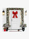 Bakaji Bakaji Christmas Door Wreath 45x60cm Red Door Decoration Christmas