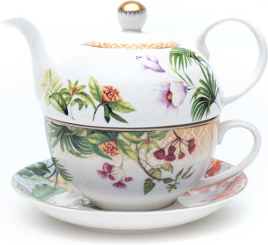 Madras One Person Teapot with Filter Porcelain White 425ml