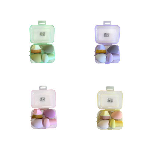 Ro-Ro Accessories Σετ με Πινέλα και Σφουγγαράκια Μακιγιάζ 4τμχ