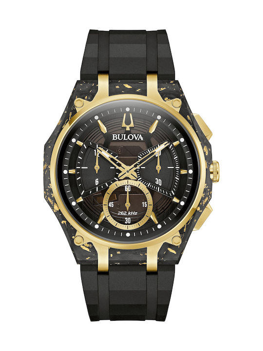 Bulova Curv Часовник На Батерия с Каучукова Каишка Bulova Curv Часовник На Батерия с Каучукова Каишка